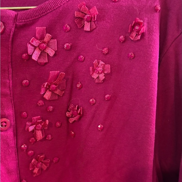 CJ Banks Fuchsia Blouse 1X - Picture 4 of 6